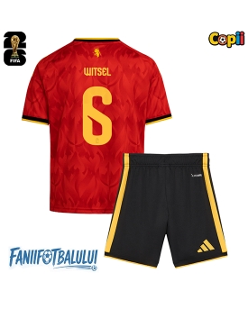 Belgia Axel Witsel #6 Echipament de Fotbal Replică Mondial 2026 Copii Acasa (+ Șorturi)